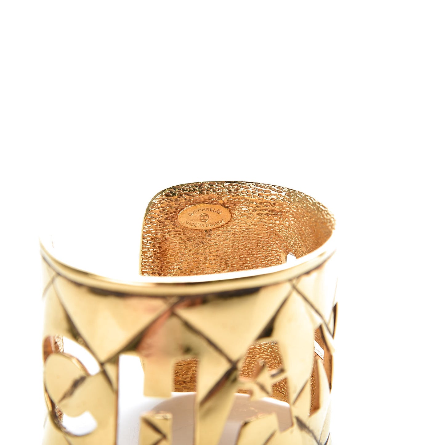 Quilted Cut Out Cuff Gold