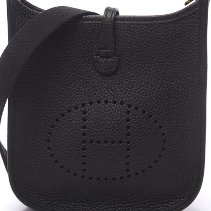 Hermes Taurillon Clemence Evelyne TPM Black 10 of 11