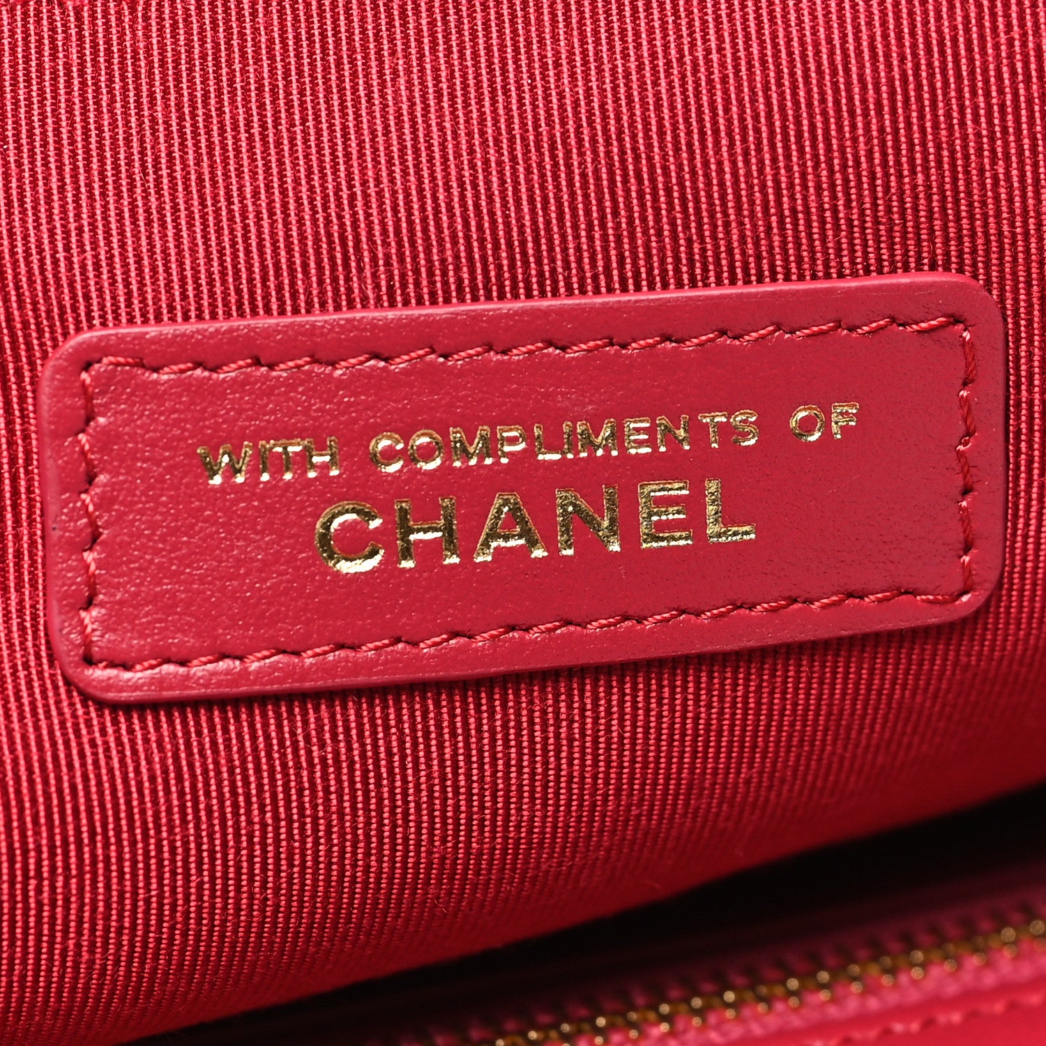Chanel Lambskin Quilted Large Cosmetic Case Red 7 of 9