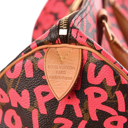 Louis Vuitton Monogram Graffiti Speedy 30 Fuchsia 6 of 15
