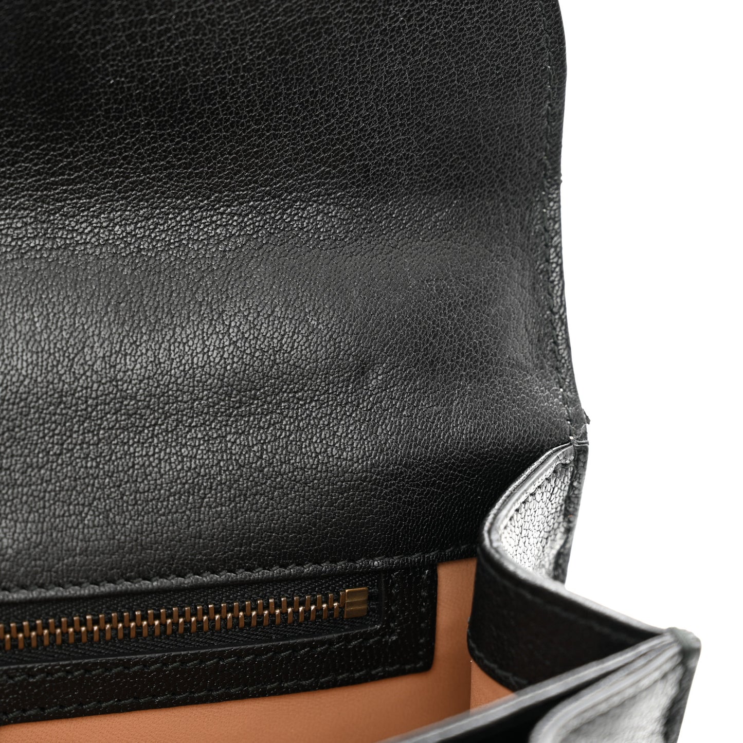 Goatskin Snakeskin Fox Broche Shoulder Bag Black