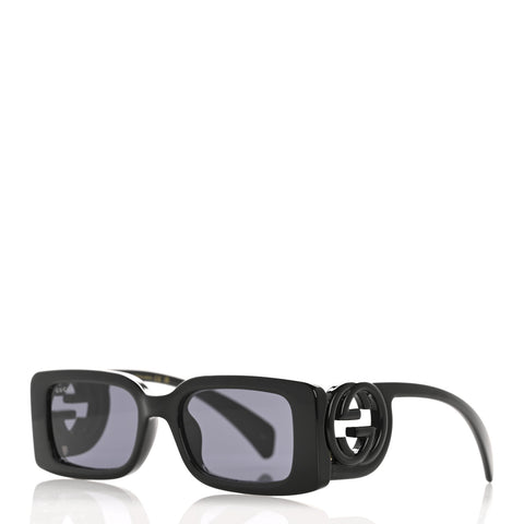Acetate Chaise Rectangle Frame Sunglasses GG1325S Black