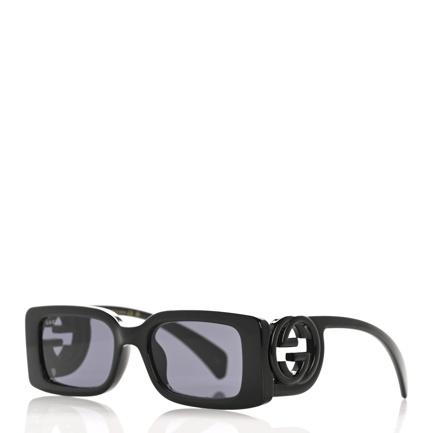 Gucci Acetate Chaise Rectangle Frame Sunglasses GG1325S Black 1 of 8