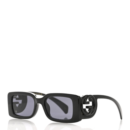 Gucci Acetate Chaise Rectangle Frame Sunglasses GG1325S Black 1 of 8