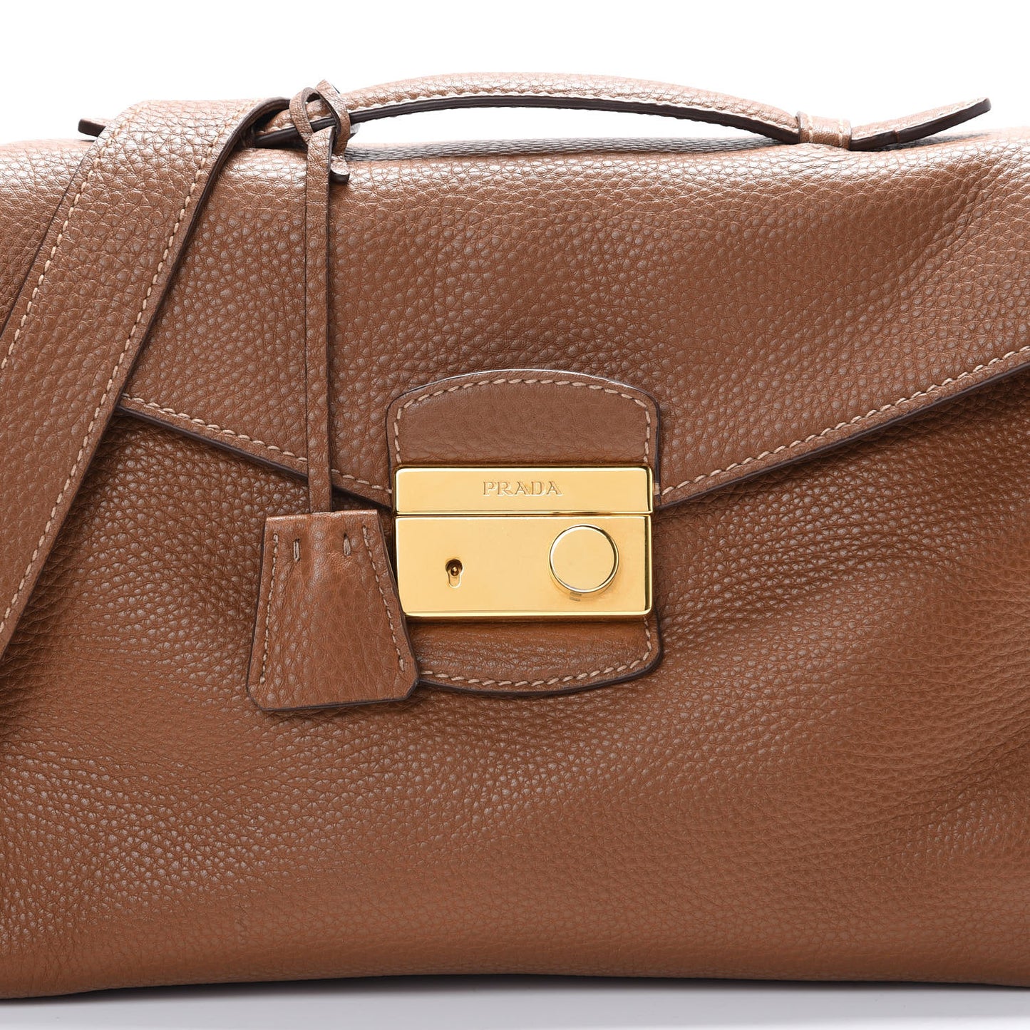 Vitello Daino Sound Twin Pocket Satchel Brandy