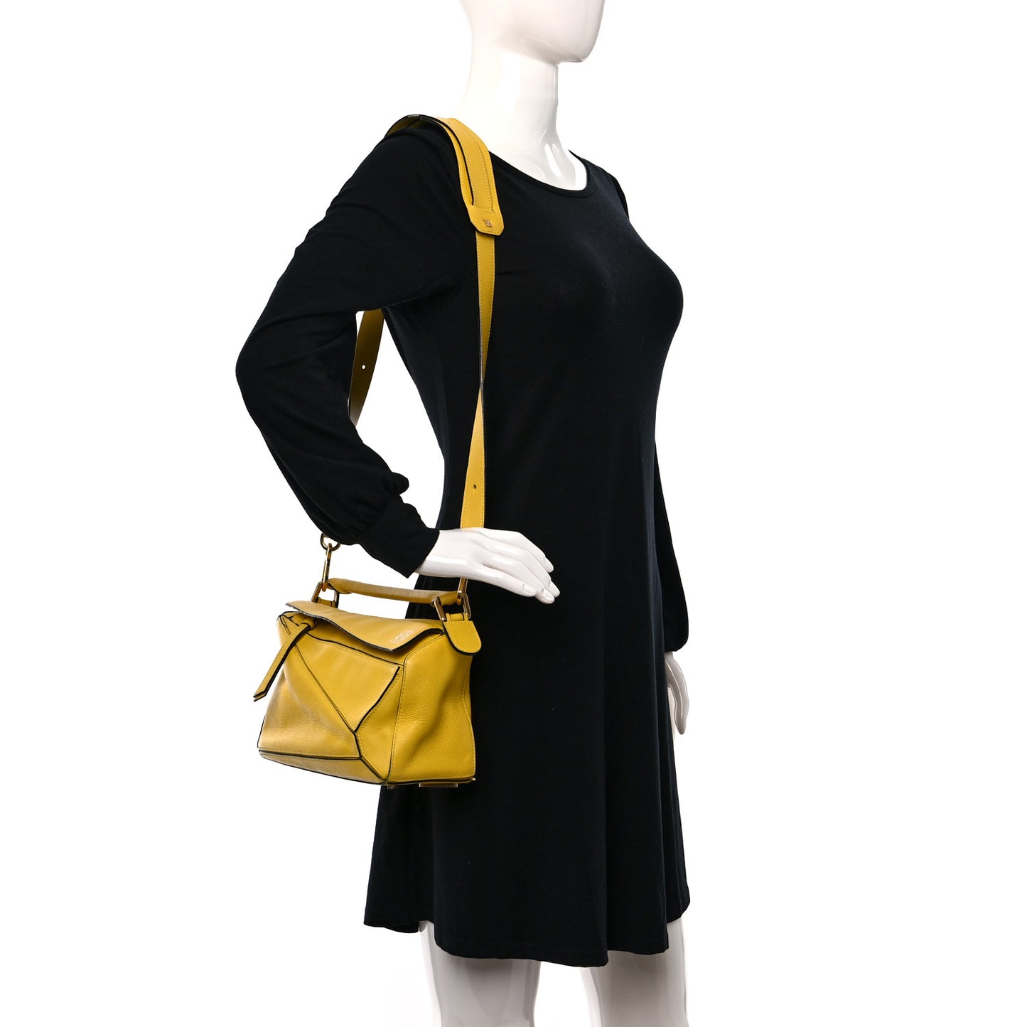 Calfskin Small Puzzle Bag Yellow