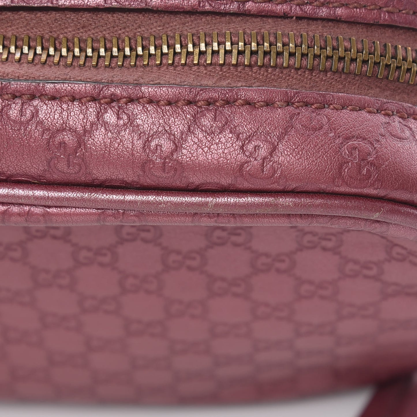 Metallic Soft Microguccissima Sunshine Disco Crossbody Bag Vintage Rose