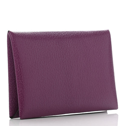 Hermes Chevre Mysore Calvi Card Case Anemone 3 of 6