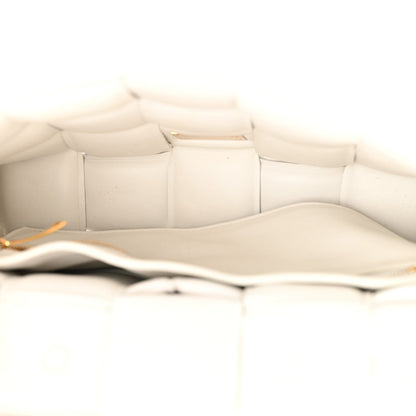 Bottega Veneta Lambskin Maxi Intreccio Padded Chain Cassette Crossbody Bag White 5 of 14