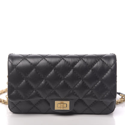 Chanel Aged Calfskin Quilted 2.55 Reissue Chain Waist Bag Black 10 of 11