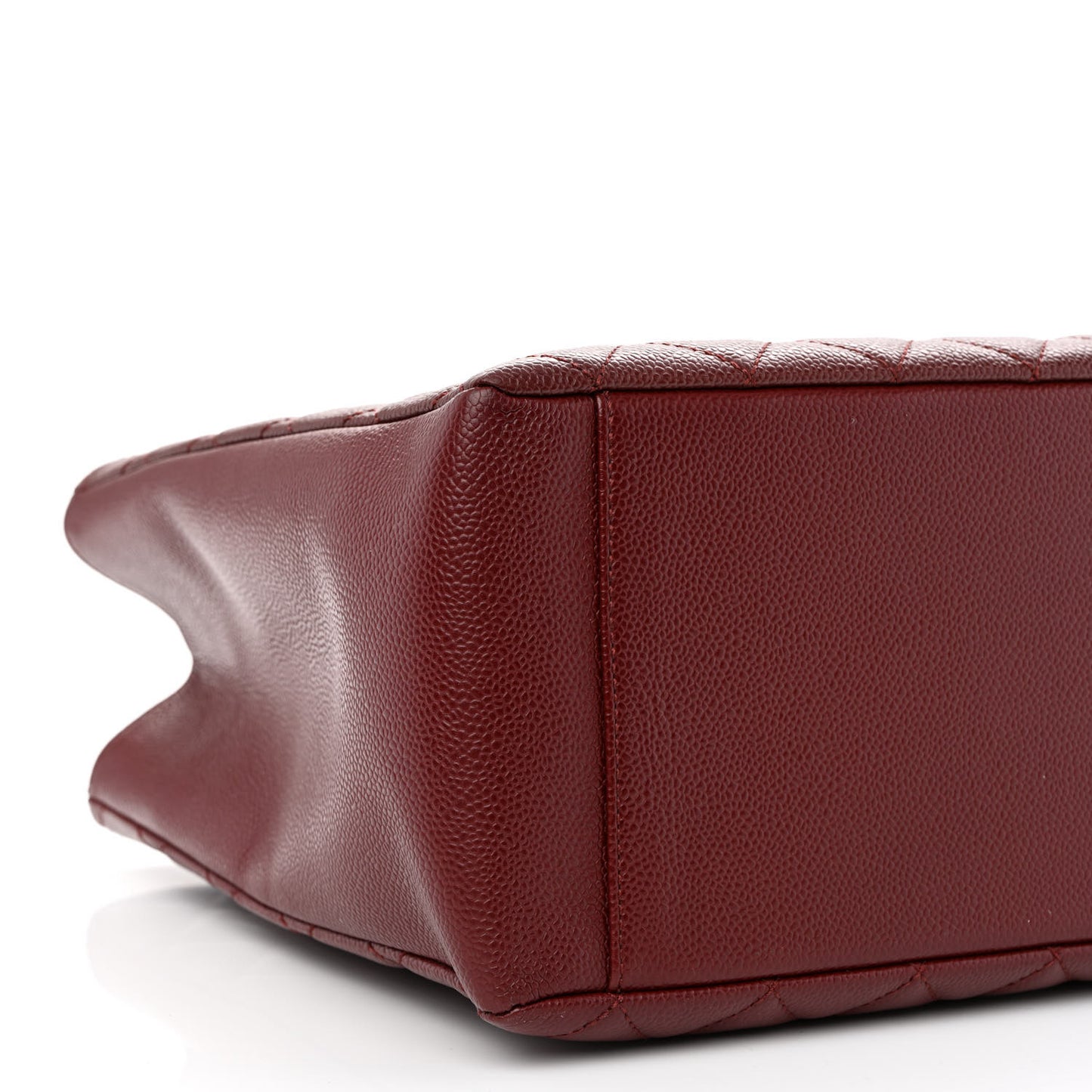 Caviar Quilted Grand Shopping Tote GST Burgundy