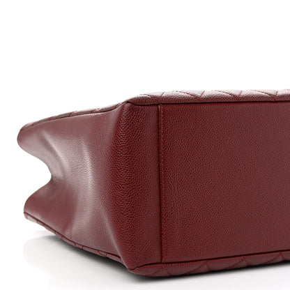 Chanel Caviar Quilted Grand Shopping Tote GST Burgundy 10 of 11