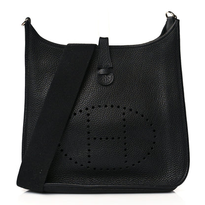 Hermes Taurillon Clemence Evelyne PM Black 1 of 14