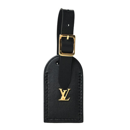 Louis Vuitton Calfskin City Steamer Luggage Tag Black 1 of 3