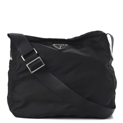 Prada Nylon Flat Messenger Bag Black 1 of 9