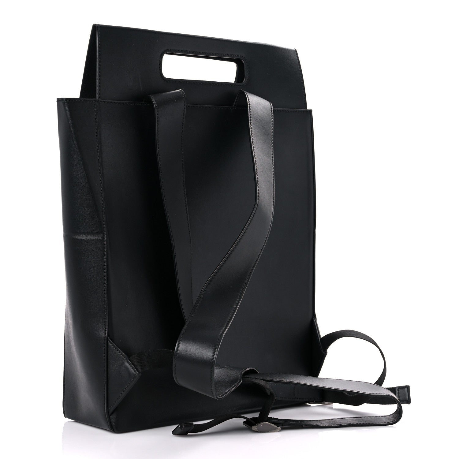 Fendi Vitello Grace Light Logo Fendi Pack Backpack Black 3 of 12
