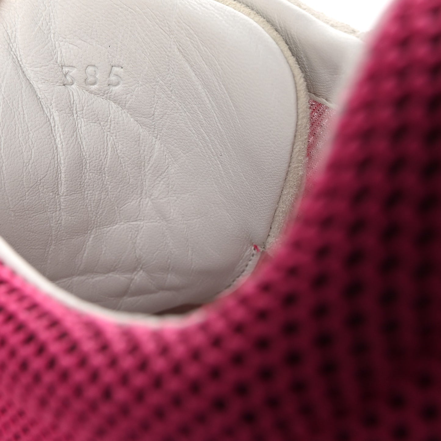 Air Mesh Suede Goatskin Bouncing Sneakers 38.5 Rose Multicolor