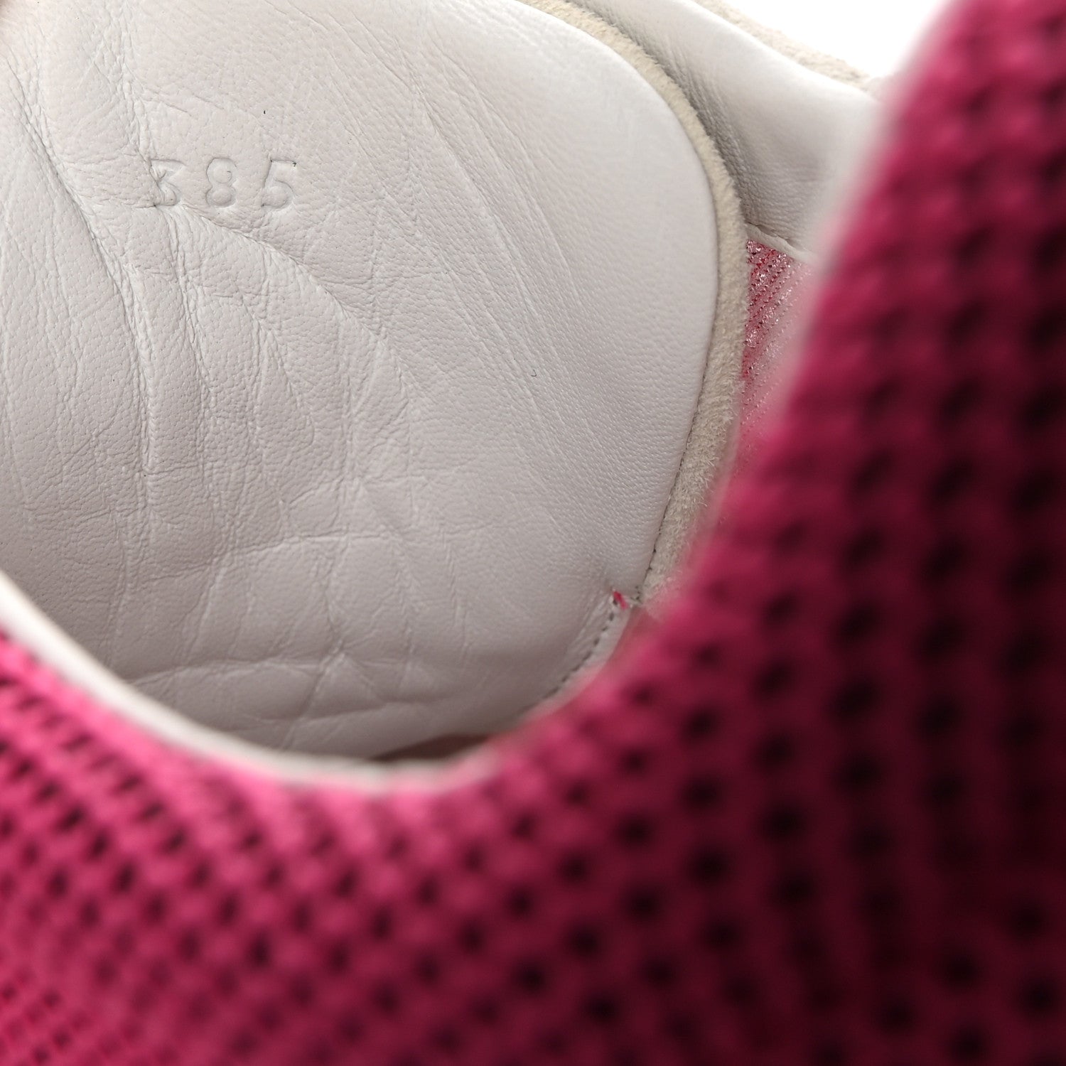 Hermes Air Mesh Suede Goatskin Bouncing Sneakers 38.5 Rose Multicolor 9 of 10