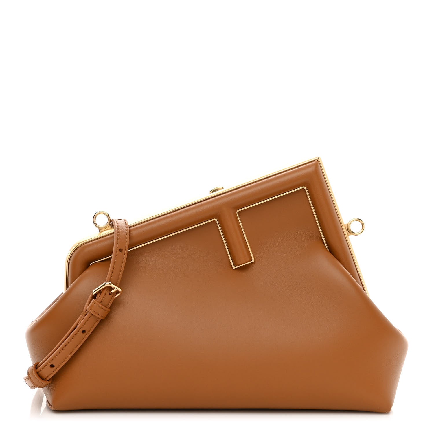 Fendi Shiny Nappa Small Fendi First Caramello 1 of 11
