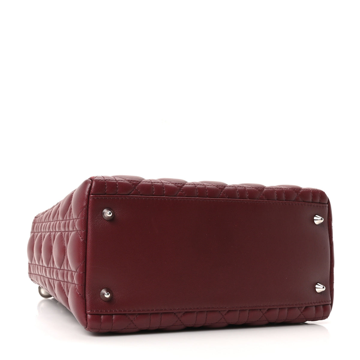 Lambskin Cannage Medium Lady Dior Burgundy