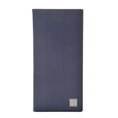MCM Calfskin Bifold Long Wallet Pistol Blue 1 of 8