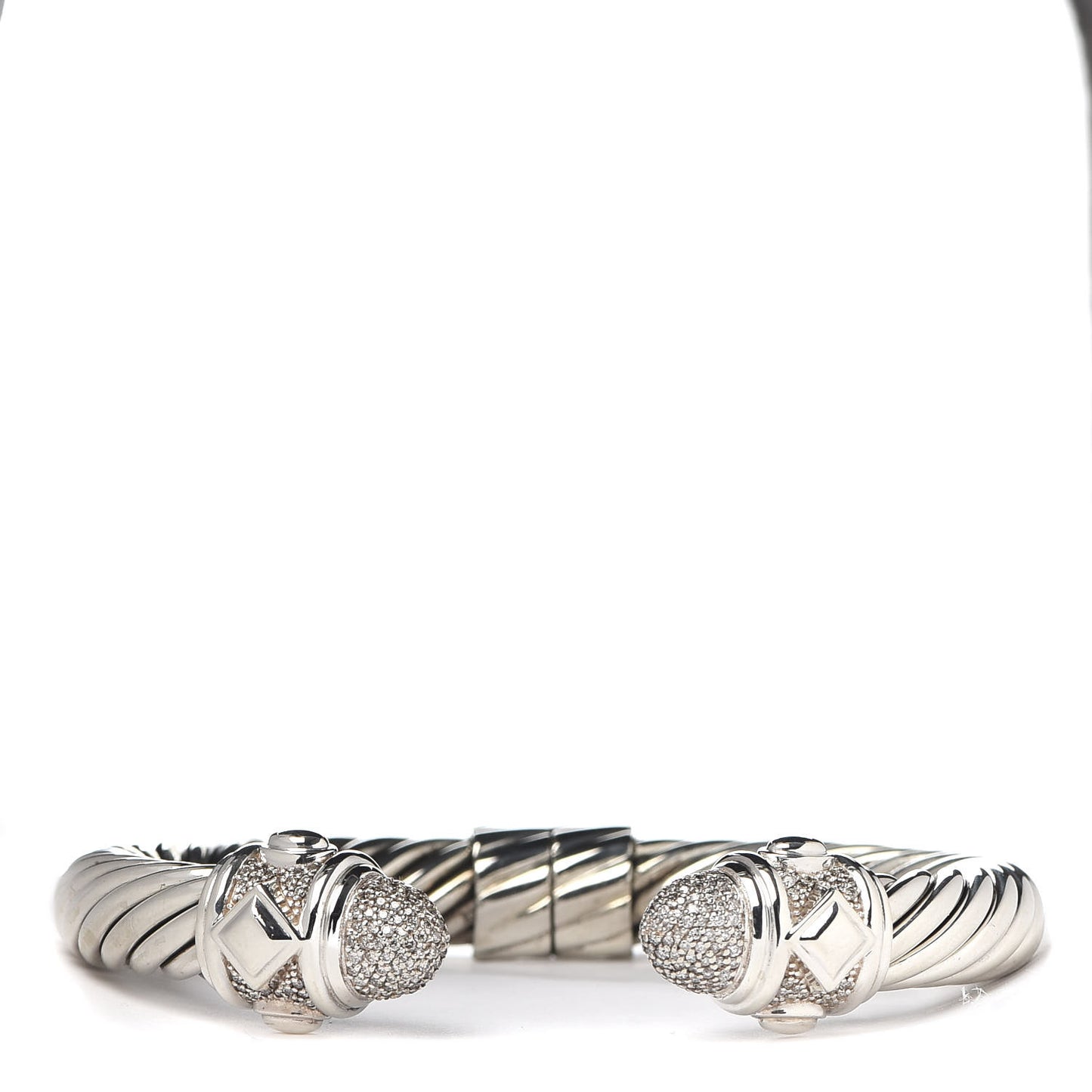 Sterling Silver Diamond 10mm Renaissance Bracelet