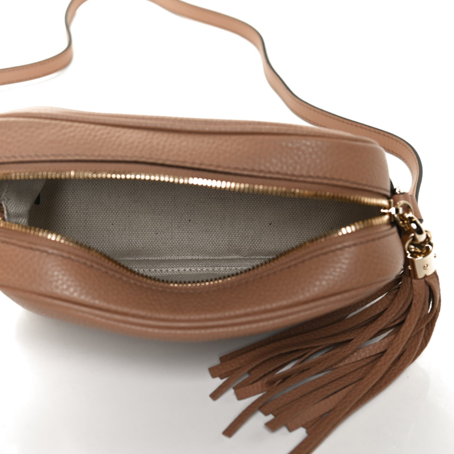Gucci Pebbled Calfskin Small Soho Disco Bag Camelia 4 of 12