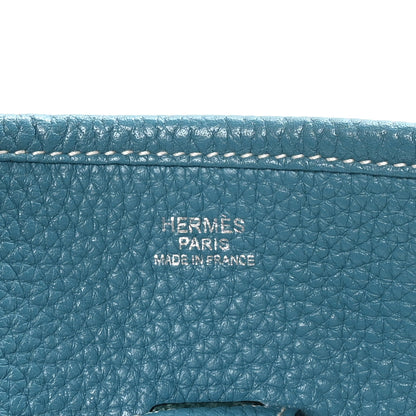 Hermes Taurillon Clemence Evelyne III PM Blue Jean 6 of 10