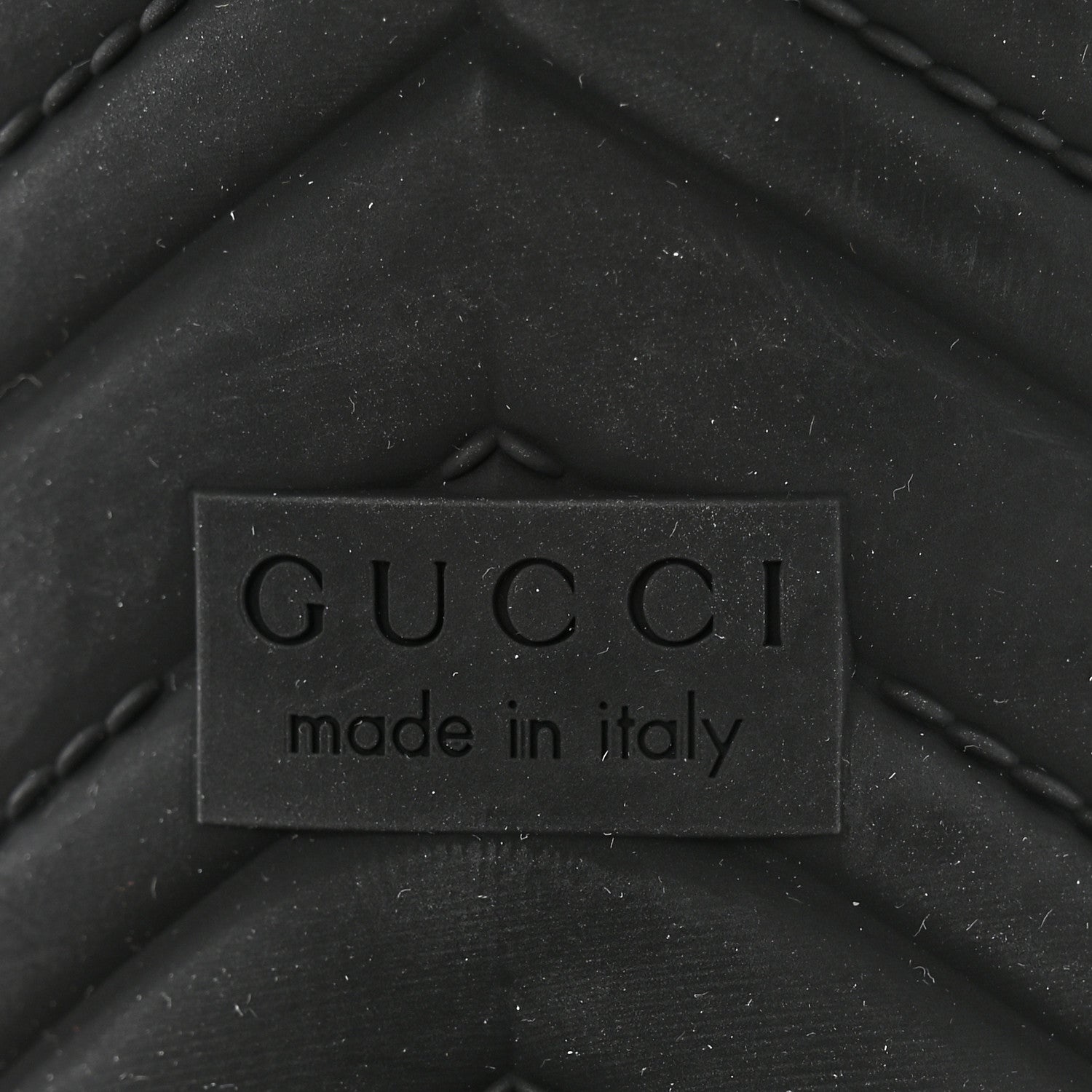 Gucci Rubber Womens Interlocking G Ankle Boot Pumps 37 Black Great White 7 of 10