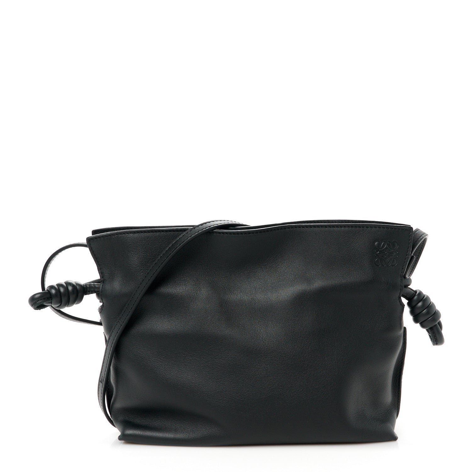 Loewe Calfskin Mini Flamenco Knot Clutch Black 1 of 12