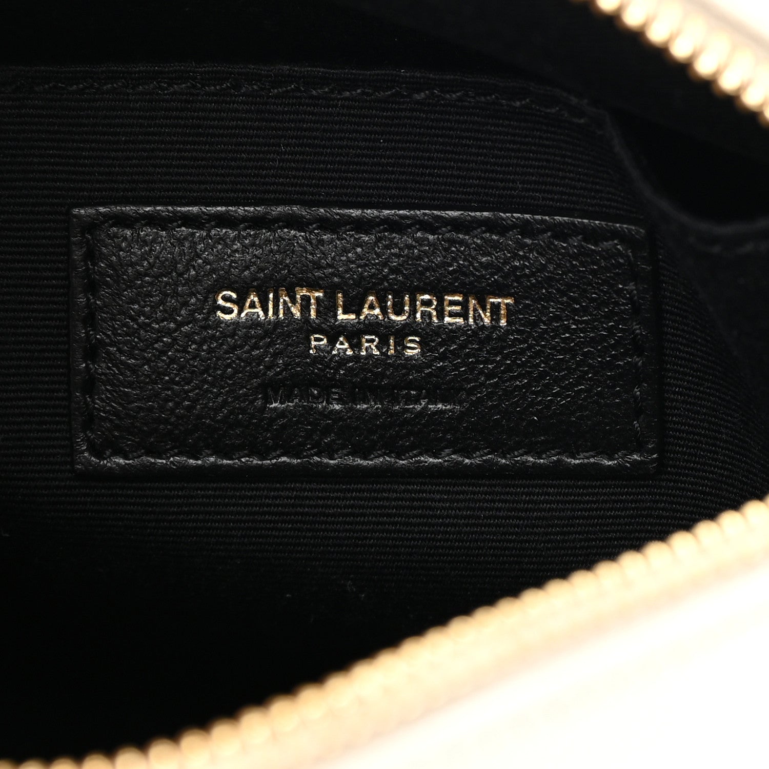 Saint Laurent Grain De Poudre Matelasse Chevron Quilted Round Vinyle Camera Bag Crema Soft 6 of 11