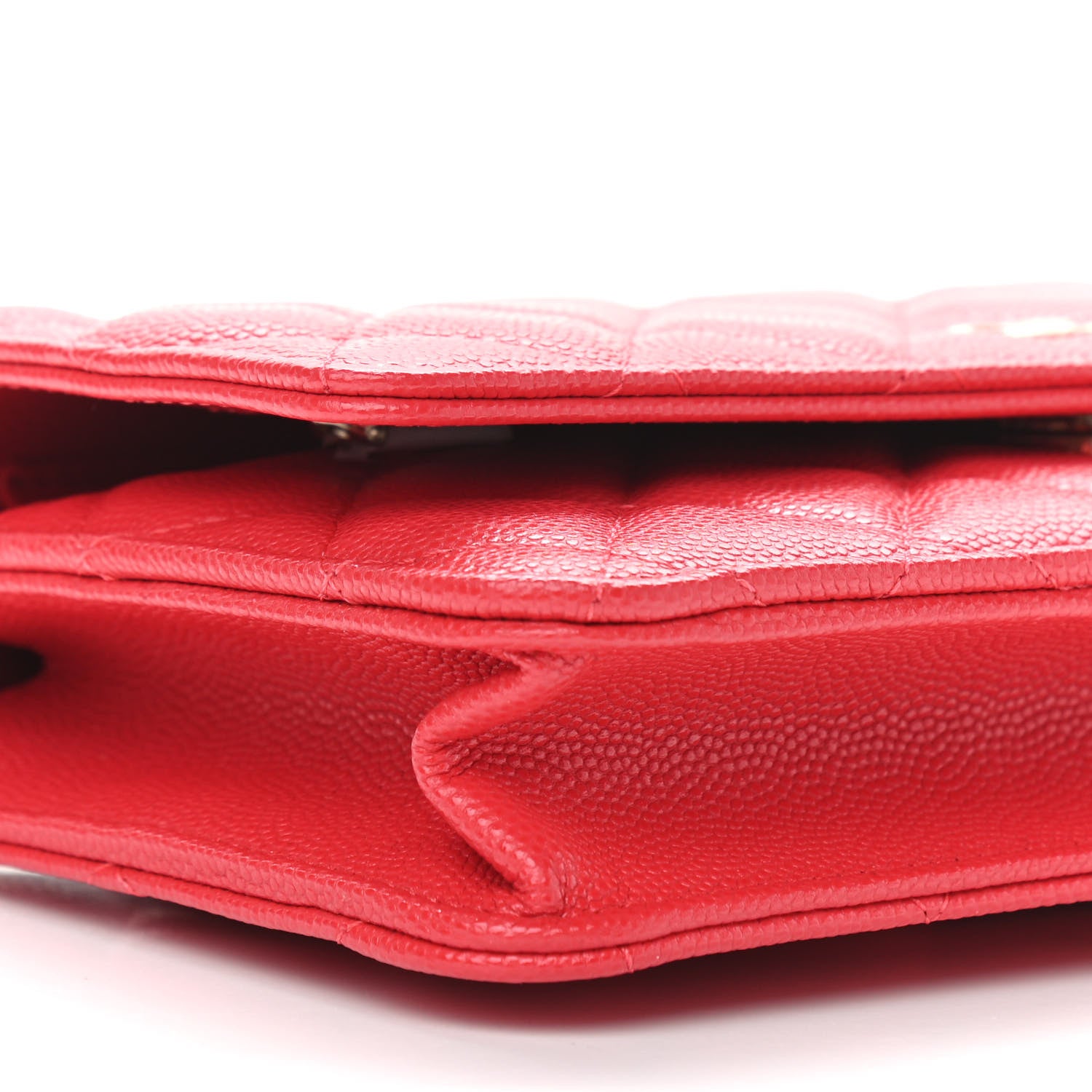 Chanel Caviar Quilted Wallet On Chain WOC Red 10 of 12