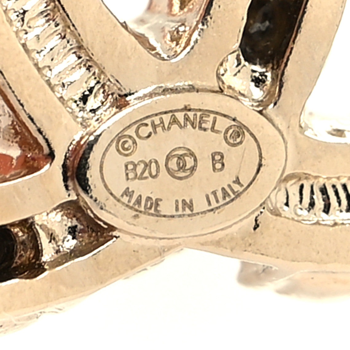 Chanel Crystal Pearl CC Dazzling Domino Earrings Gold 4 of 4
