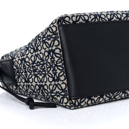 Loewe Jacquard Anagram Calfskin Small Cubi Bag Navy Black 7 of 8