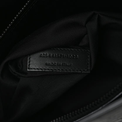 Saint Laurent Calfskin Crocodile Embossed Large Sac De Jour Carryall Black 8 of 12