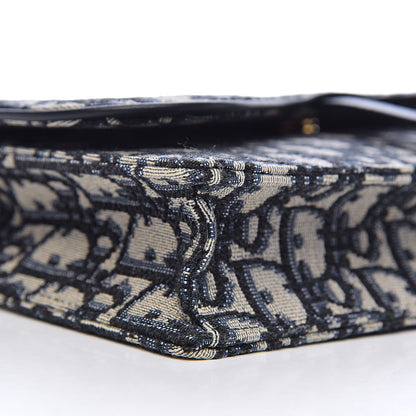 Christian Dior Oblique Saddle Chain Pouch Blue 7 of 10