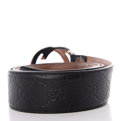 Gucci Guccissima Signature Interlocking G 40mm Belt 105 42 Black 3 of 5