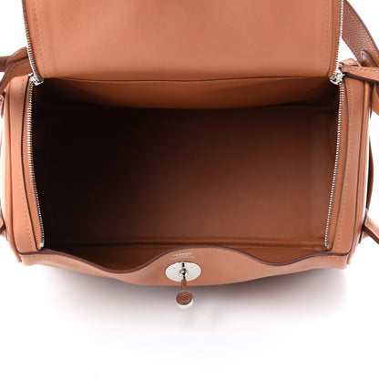 Hermes Swift Epsom Lindy 26 Tressage De Cuir Gold Bleu Du Nord 5 of 15