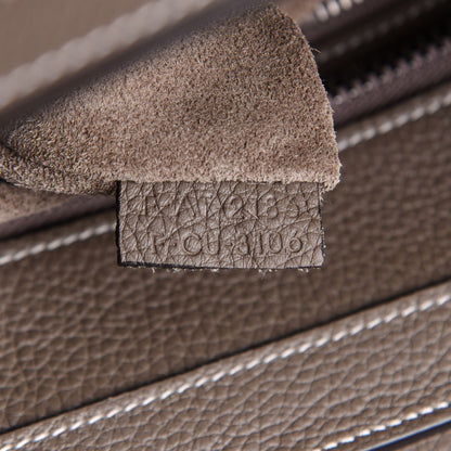 Celine Drummed Calfskin Micro Luggage Souris 6 of 10