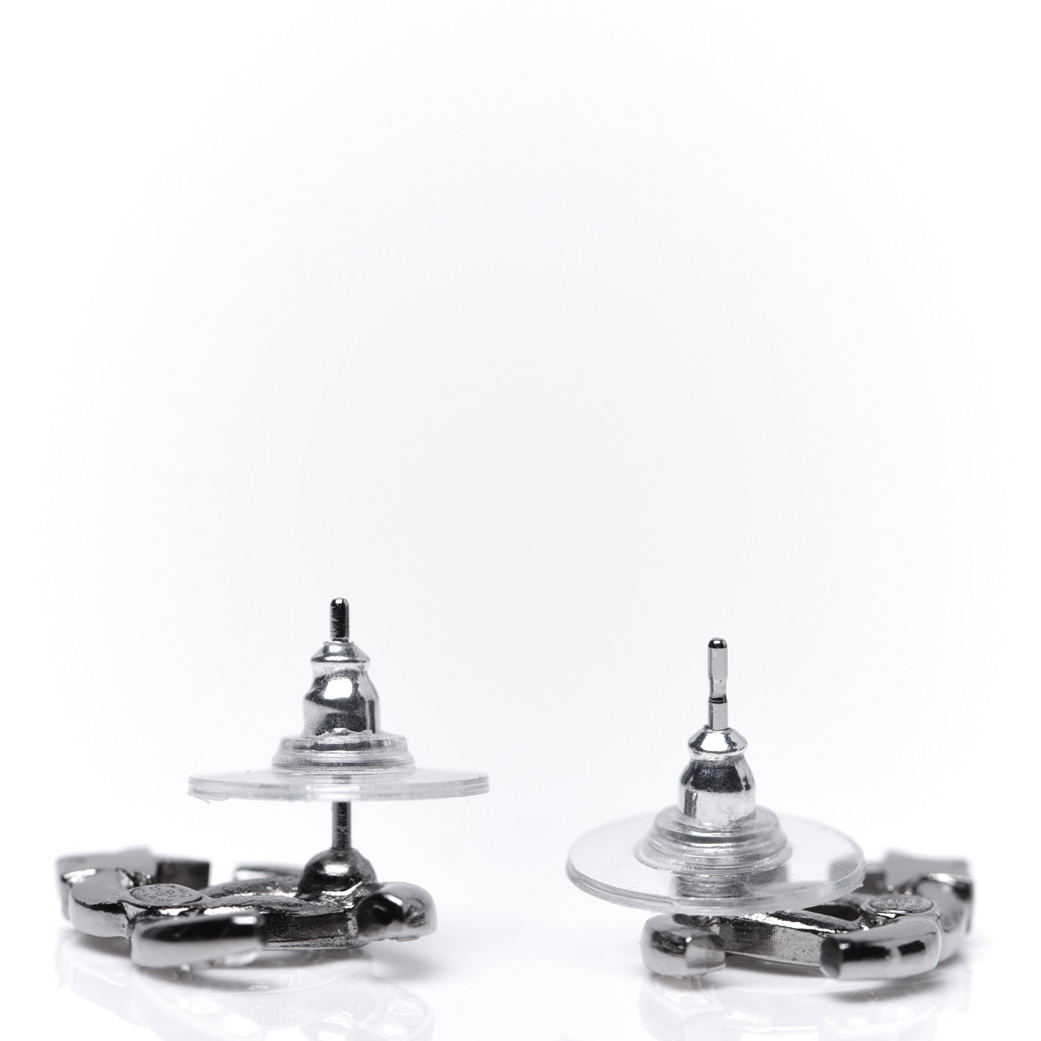 Chanel Crystal CC Starfall Earrings Silver 5 of 6