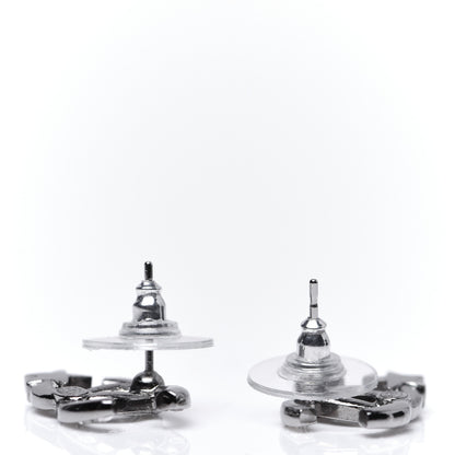 Chanel Crystal CC Starfall Earrings Silver 5 of 6