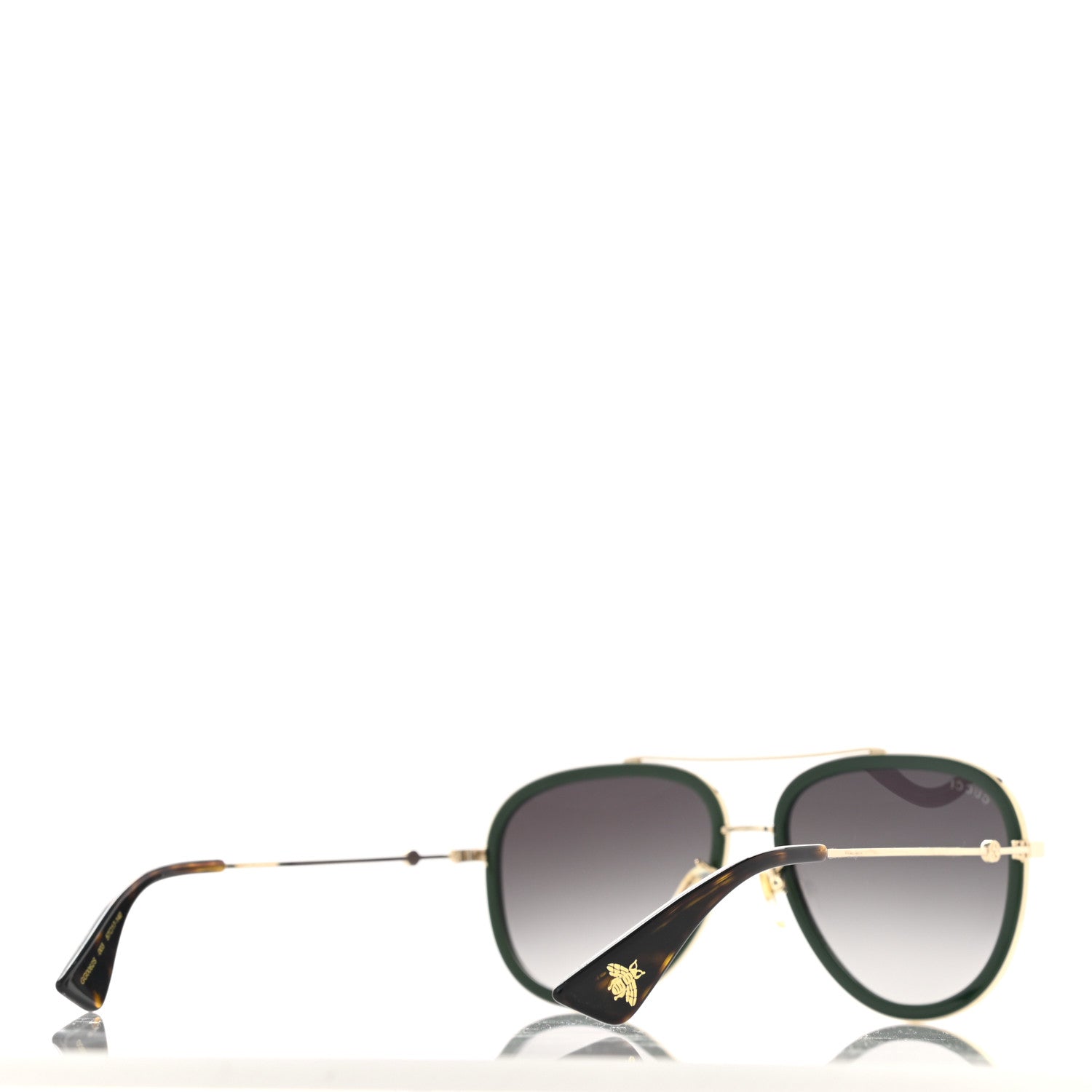 Gucci Web Aviator Sunglasses GG0062S Green Red 4 of 8