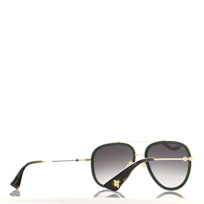 Gucci Web Aviator Sunglasses GG0062S Green Red 4 of 8