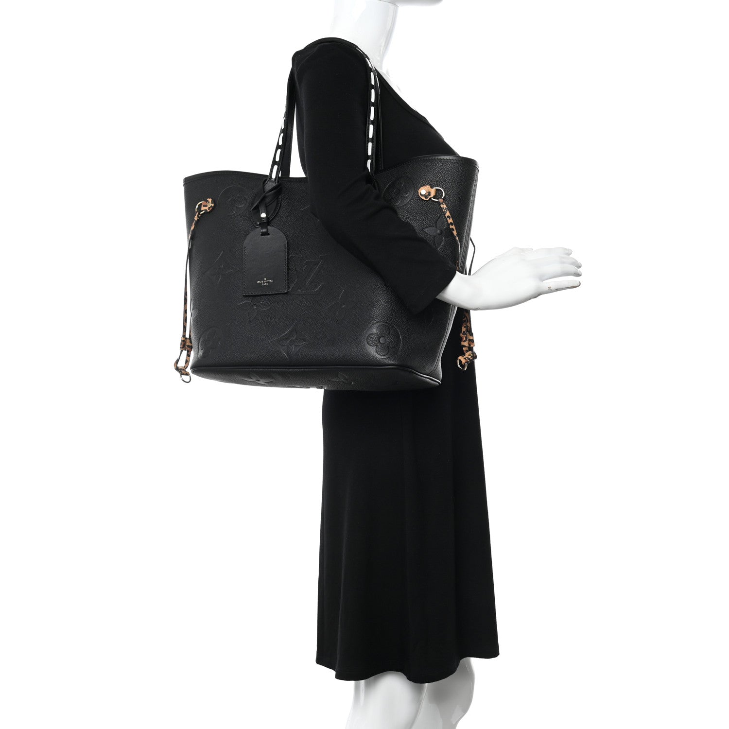 Louis Vuitton Empreinte Monogram Giant Wild At Heart Neverfull MM Black 2 of 11