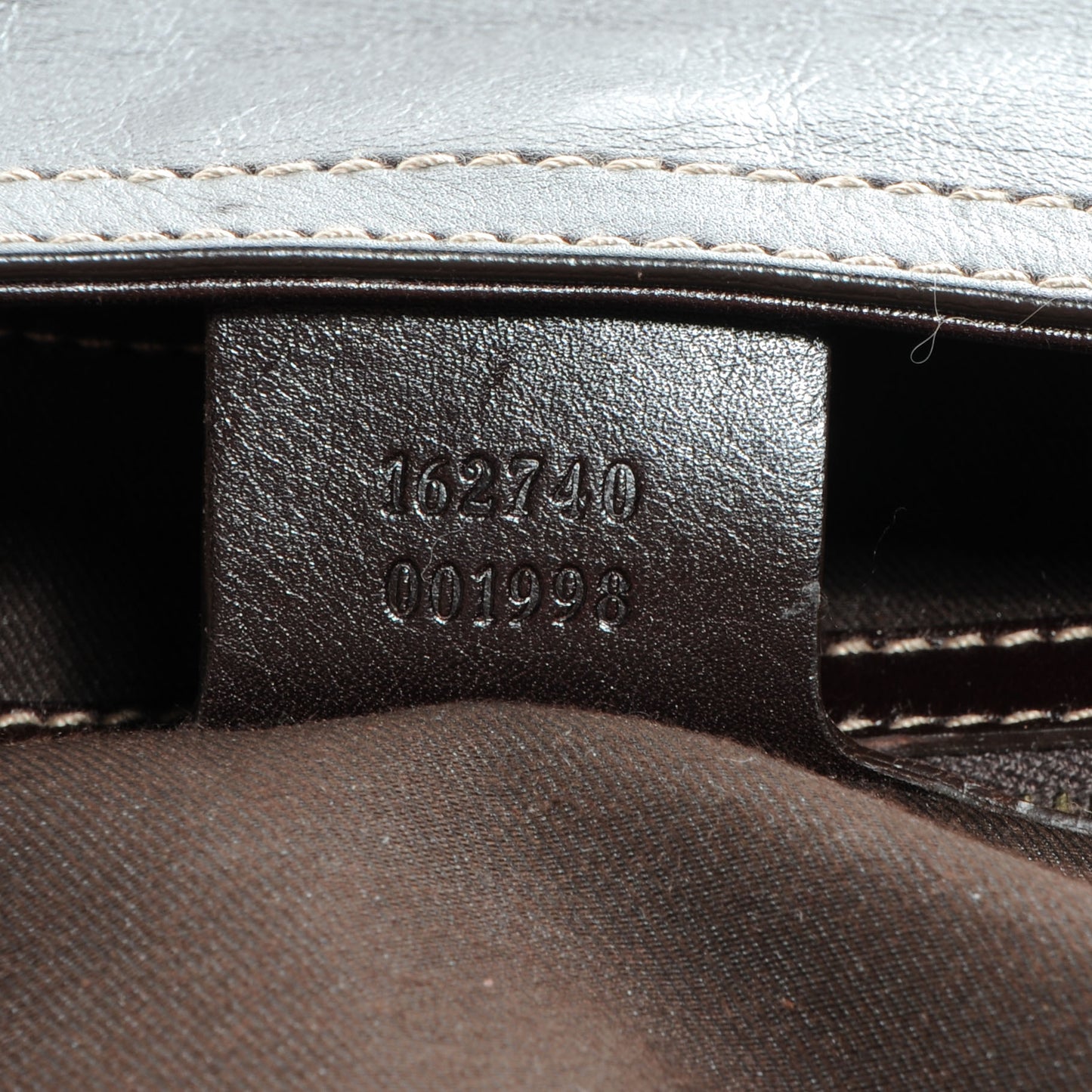 Leather GG Britt Hobo Dark Brown