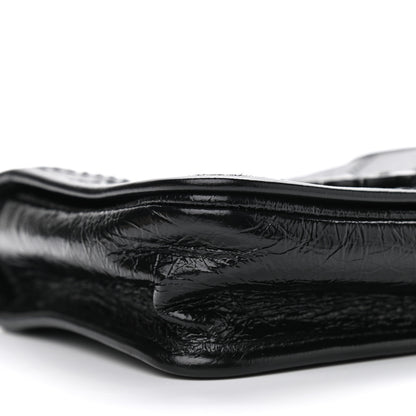Saint Laurent Crinkled Calfskin Matelasse Monogram Niki Chain Wallet Black 8 of 12