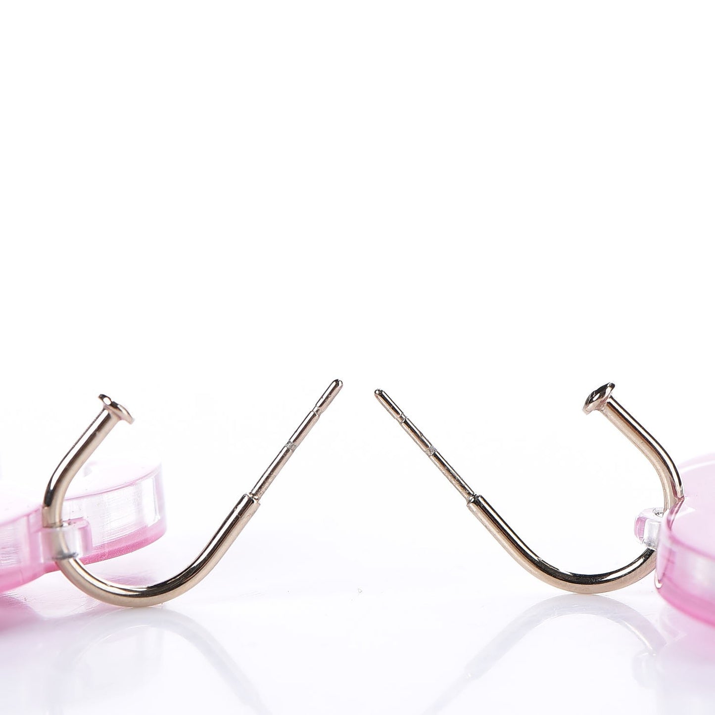 Lucite CC Drop Earrings Pink