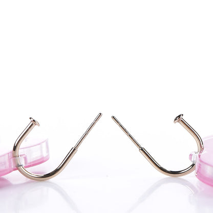 Chanel Lucite CC Drop Earrings Pink 4 of 5