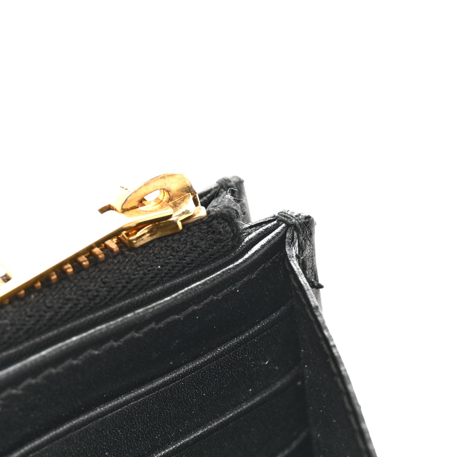 Saint Laurent Patent Grain de Poudre Classic Large Letters Flap Wallet Black 11 of 11