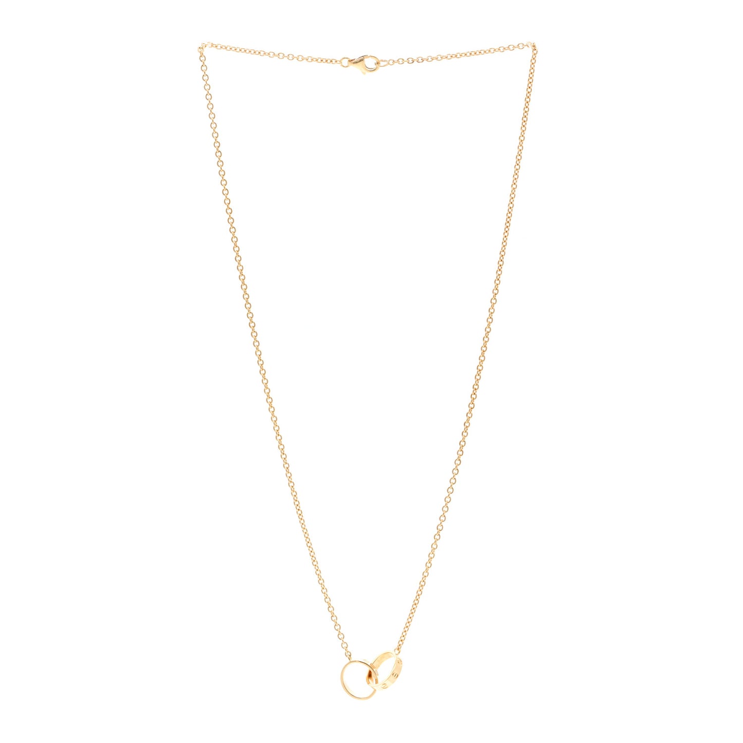 18K Yellow Gold Interlocking LOVE Necklace
